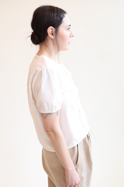 Double Frill Top White – Rhoan