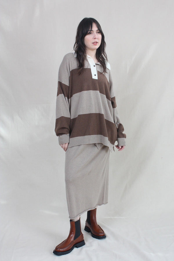Cashmere Knit Skirt Taupe
