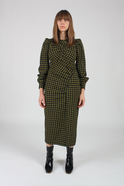 Proposition Dress Stretchy Black Plaid