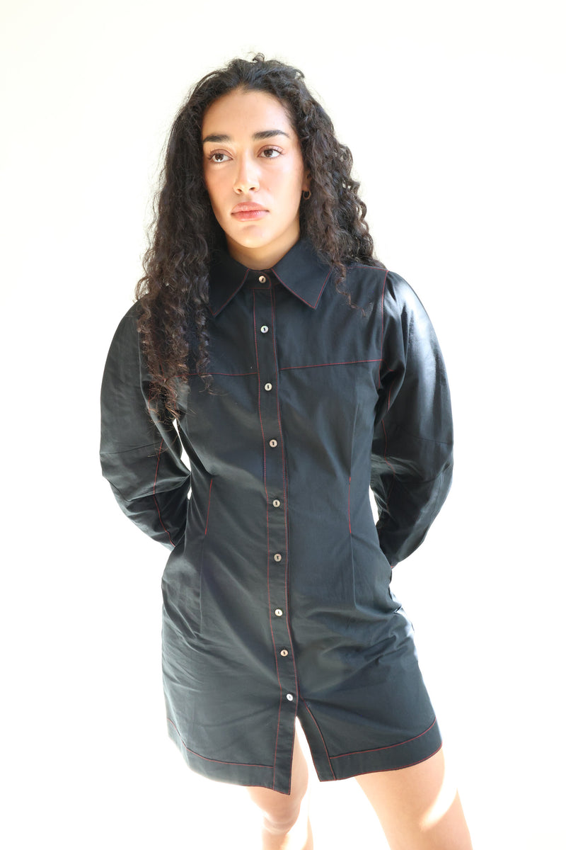 Hawthorne Dress Black Twill