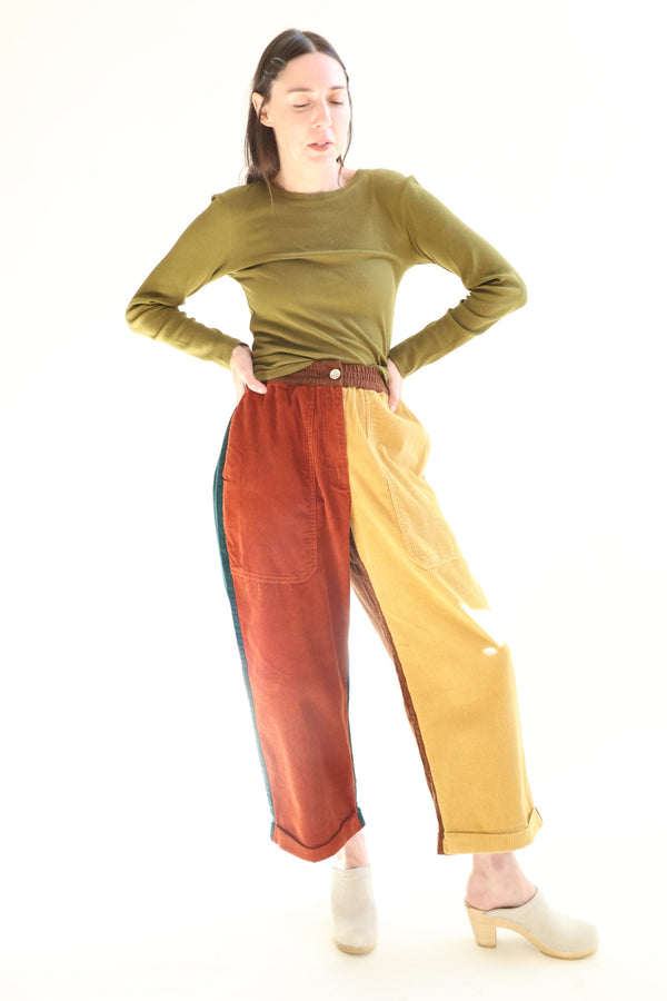 Beckett Crop Trouser Patchwork