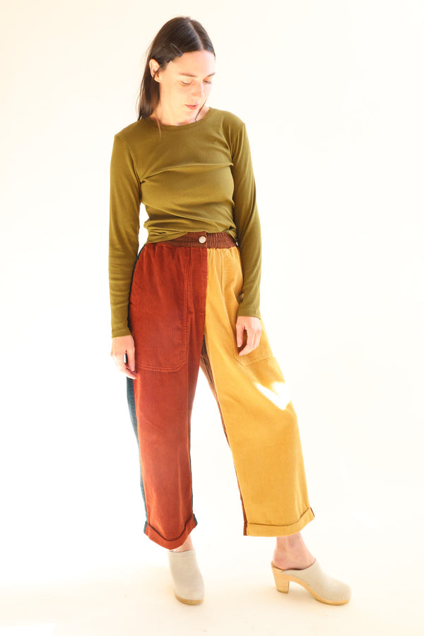 Beckett Crop Trouser Patchwork