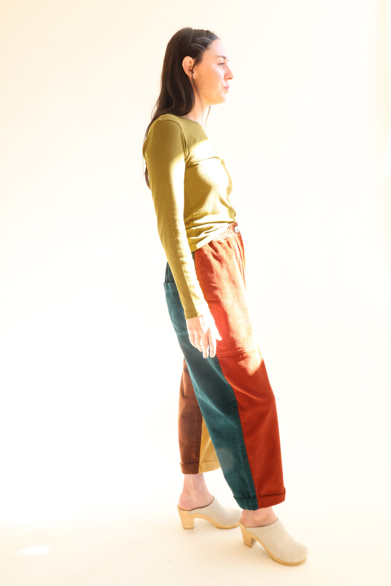 Beckett Crop Trouser Patchwork