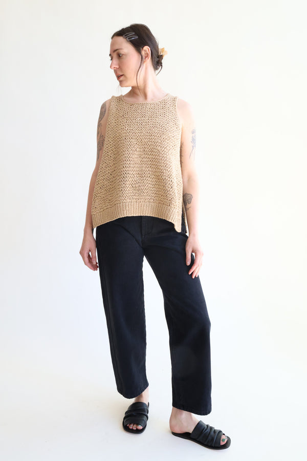 Handknit Tank Sand