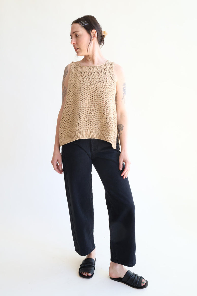 Handknit Tank Sand