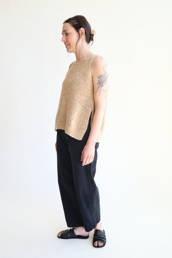 Handknit Tank Sand