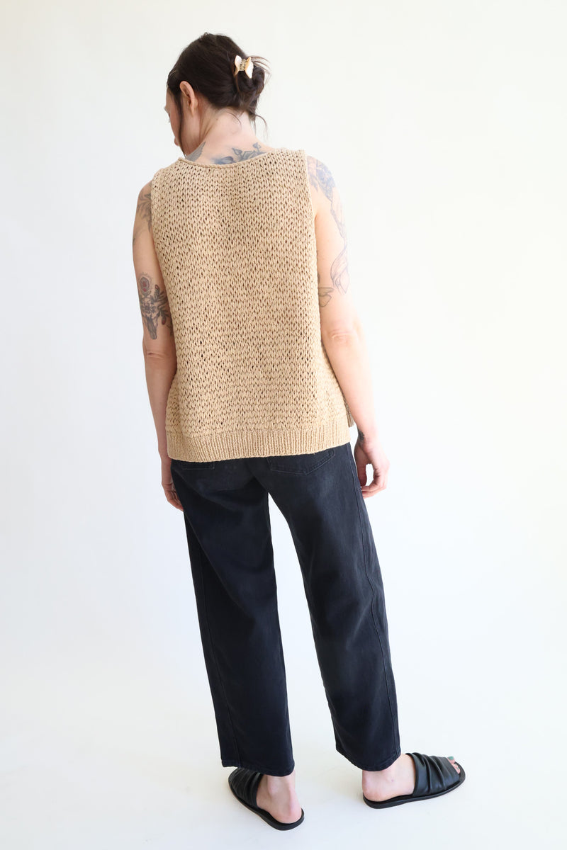 Handknit Tank Sand