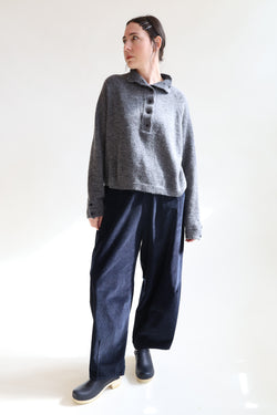 Corduroy Baggy Pants Navy