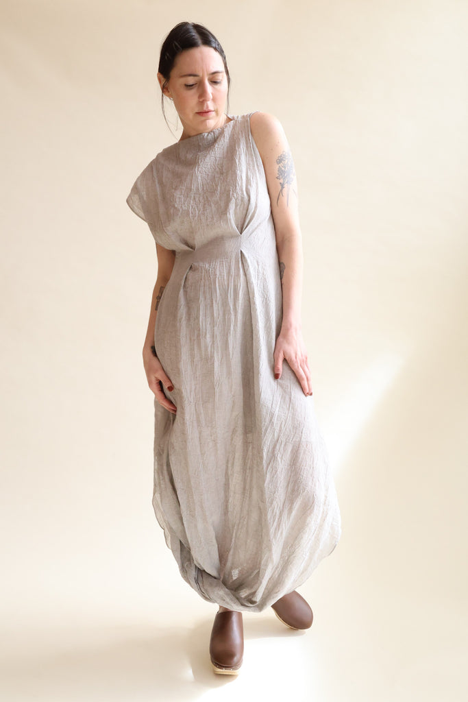 Gauze Twist Dress Ash – Rhoan Gauze Twist Dress Ash – Rhoan