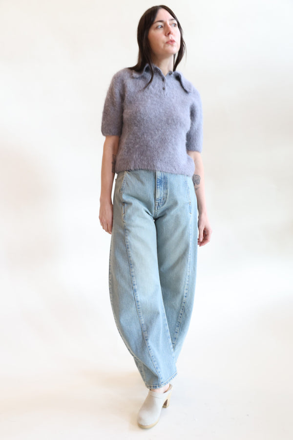 Barrel Denim Pants Vintage Blue