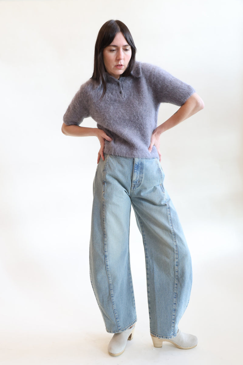 Barrel Denim Pants Vintage Blue
