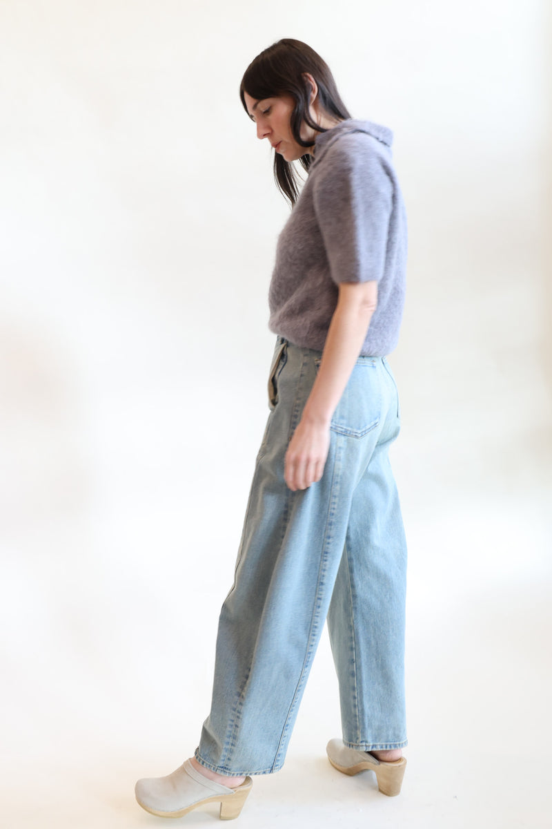Barrel Denim Pants Vintage Blue