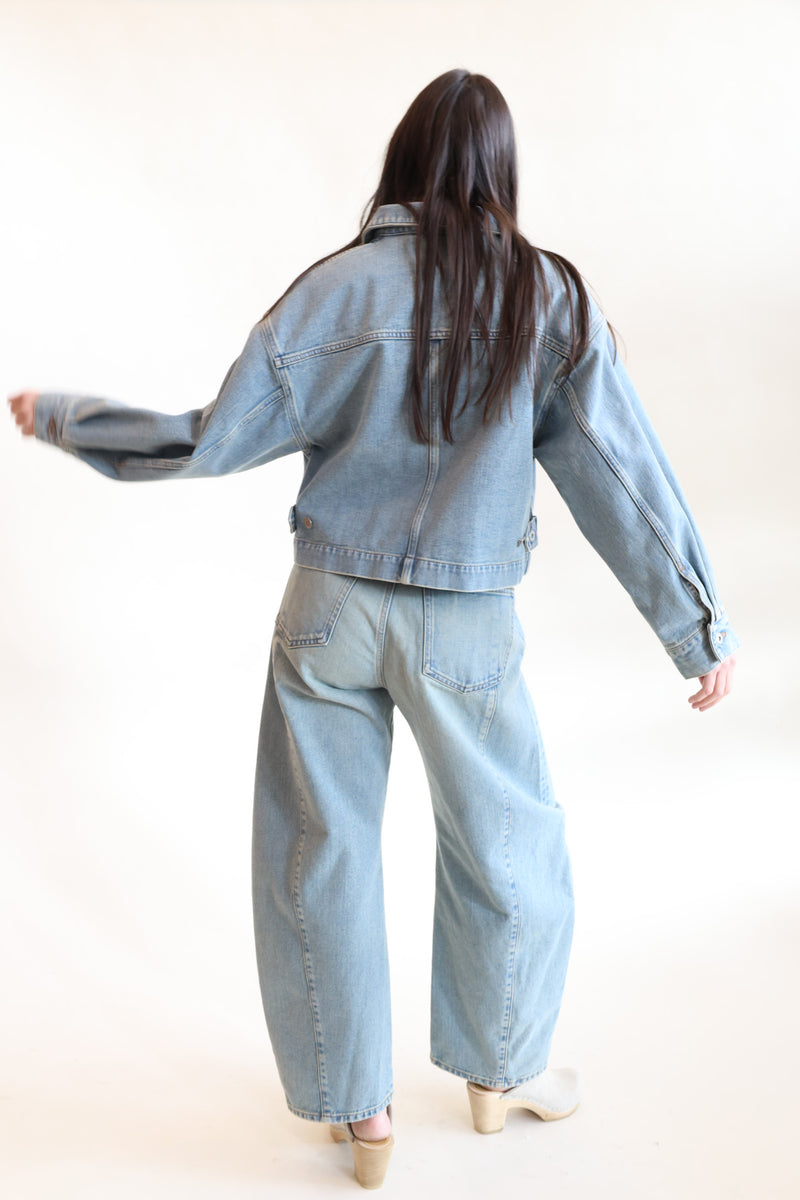 Cropped Jacket Vintage Blue