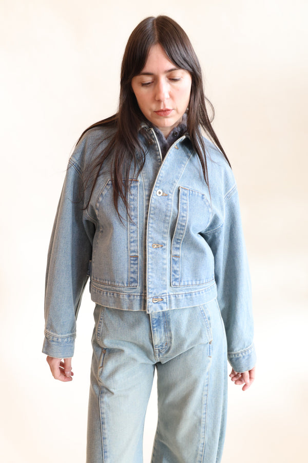 Cropped Jacket Vintage Blue