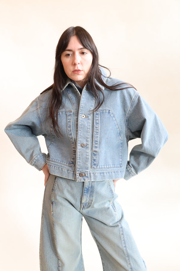 Cropped Jacket Vintage Blue