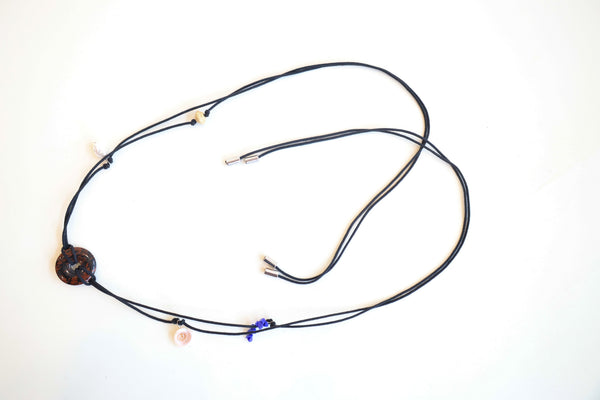 Confetti Cord Belt with Multi Beads