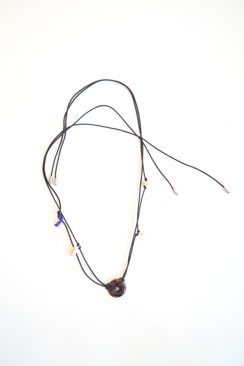 Confetti Cord Belt with Multi Beads
