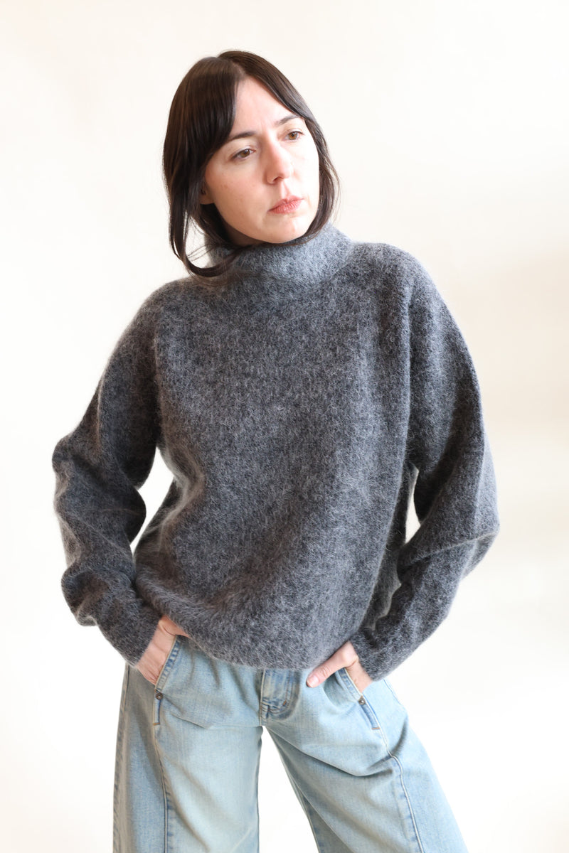 Mohair Highneck Charcoal