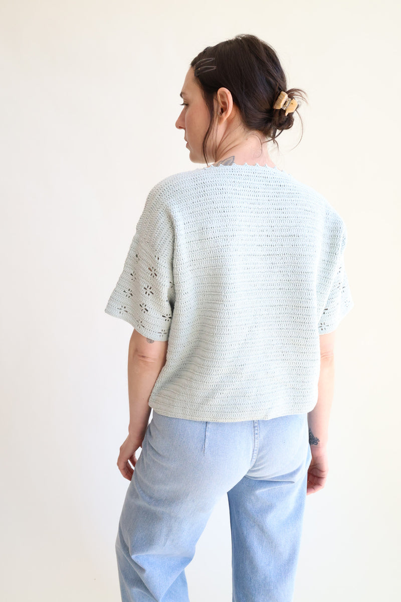 Port Crochet Tee Blue Bay