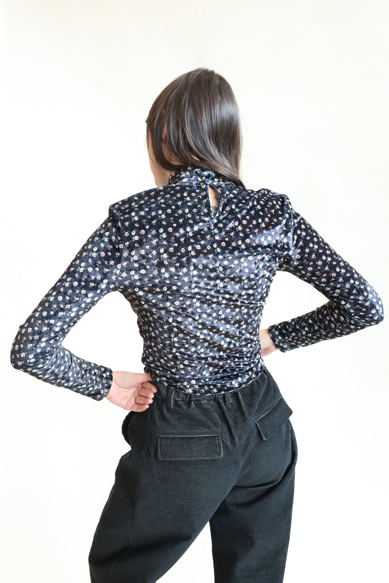 Kara Top Black Floral