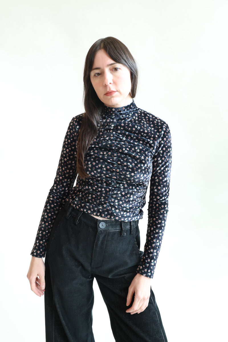 Kara Top Black Floral