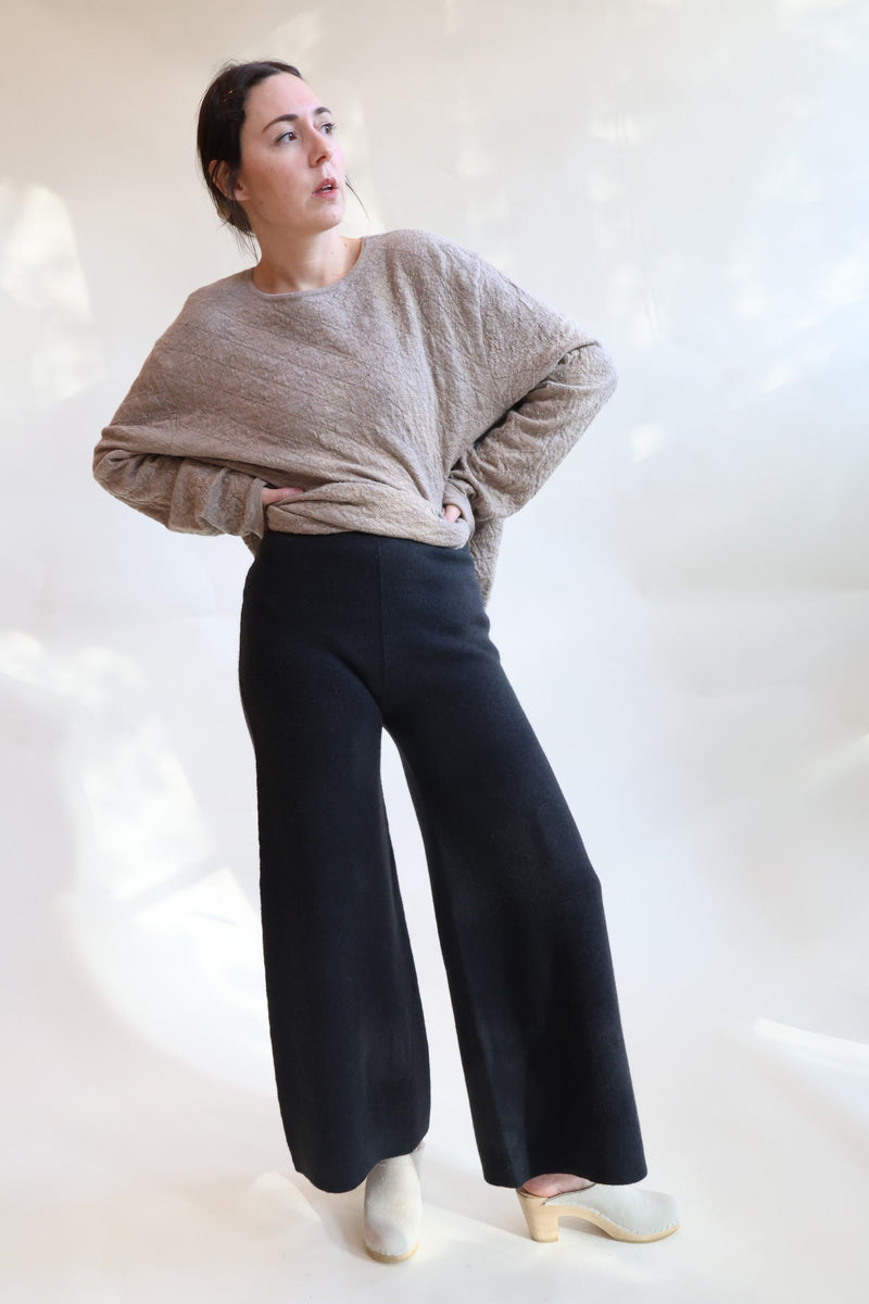 Double Knit Flare Pants Ink