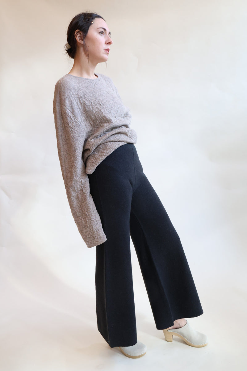 Double Knit Flare Pants Ink