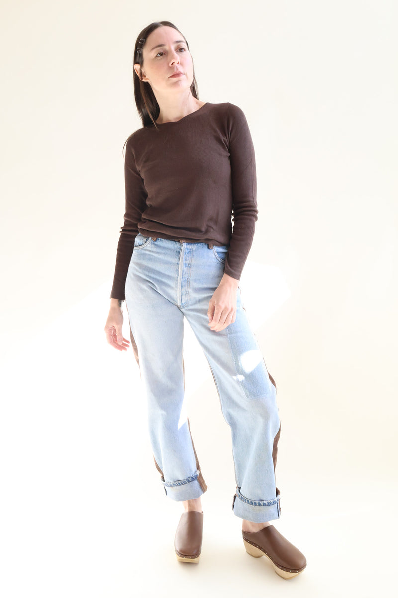 Knitted Top Dark Brown