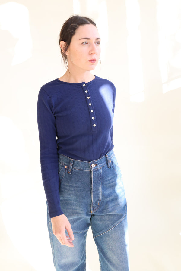 Henley Tee Indigo