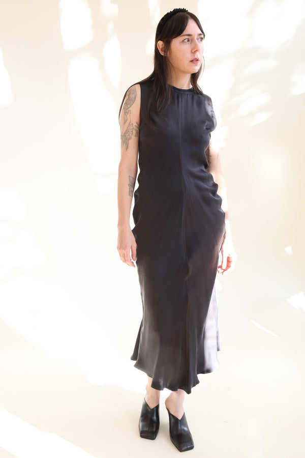 Draped Waist Dress Black