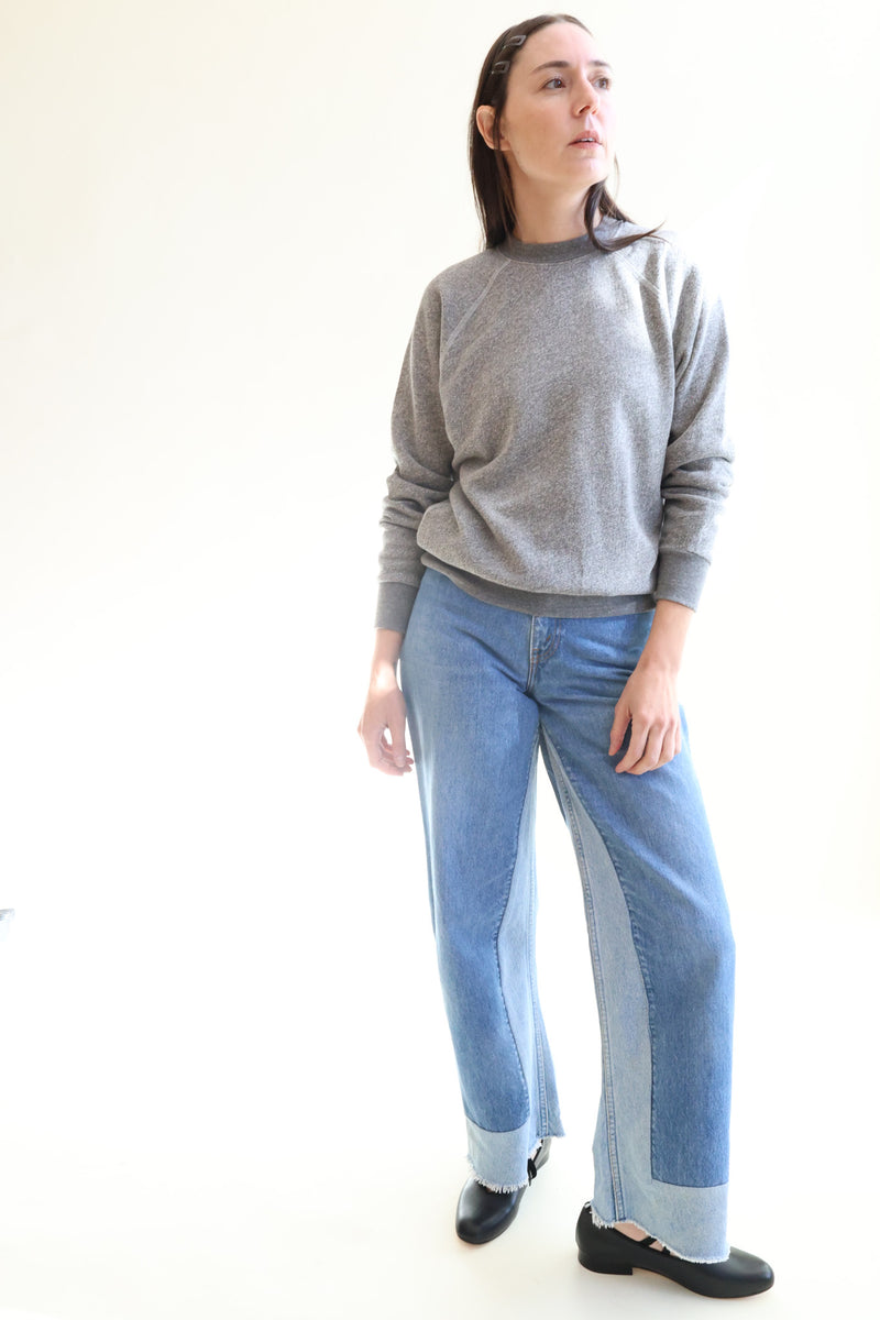 Reworked Vintage Culotte Jean Vintage Indigo
