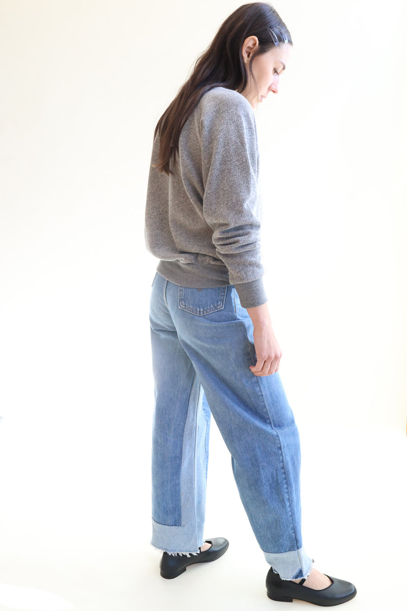 Reworked Vintage Culotte Jean Vintage Indigo