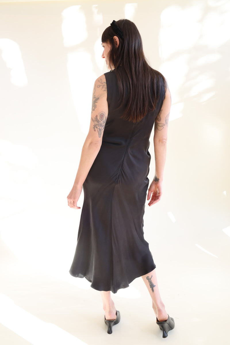 Draped Waist Dress Black