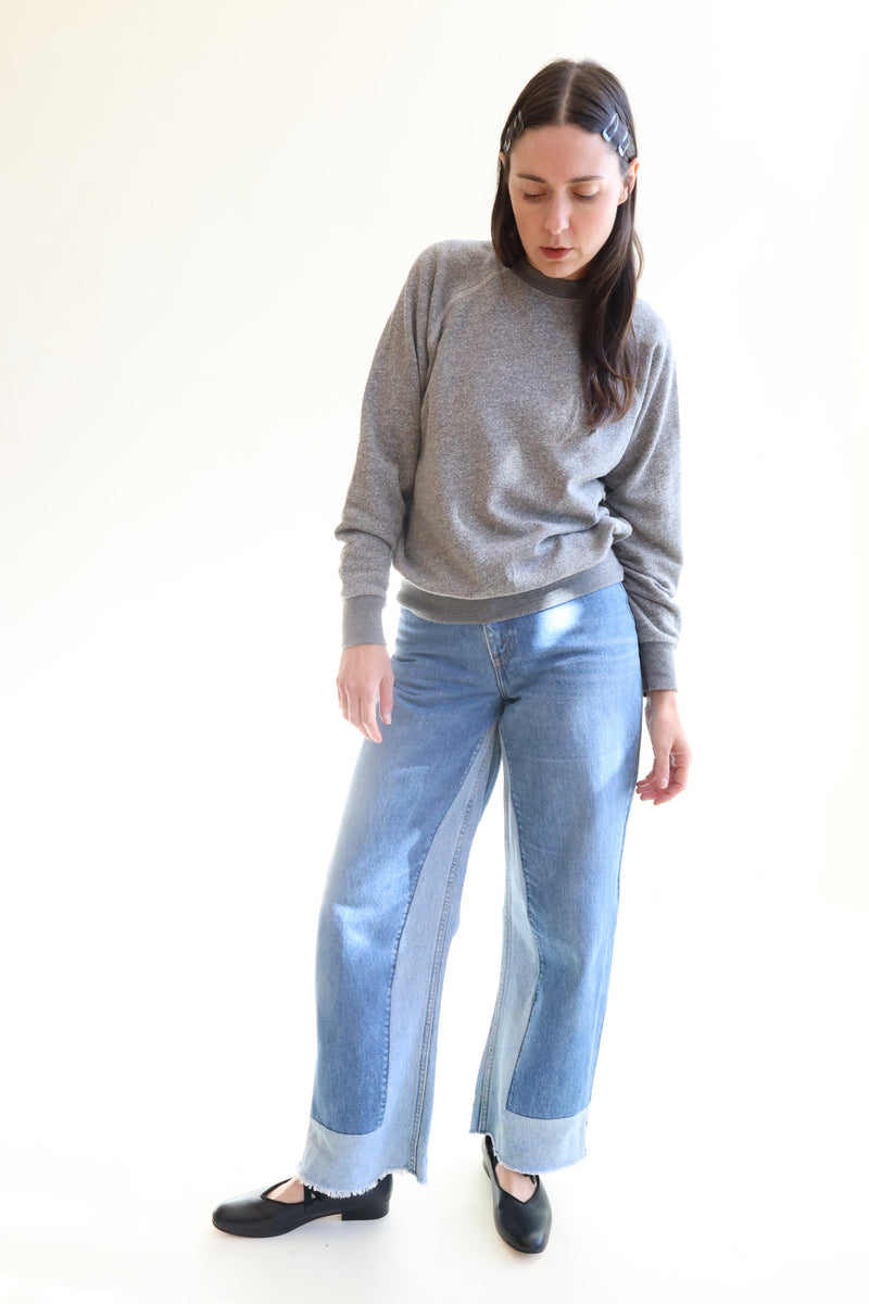Reworked Vintage Culotte Jean Vintage Indigo
