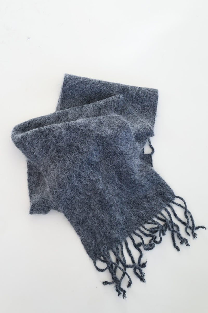 Brushed Mohair Scarf Charcoal
