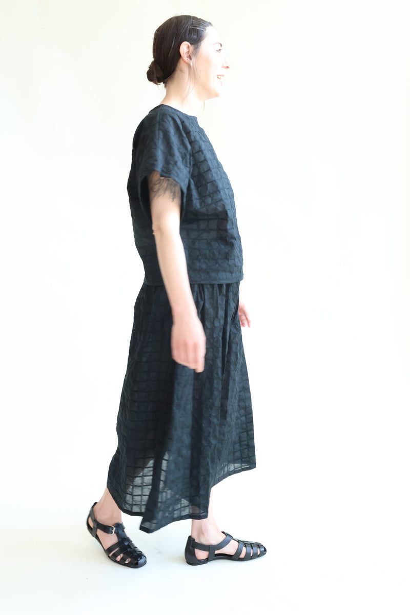 Ripple Finish Skirt Black
