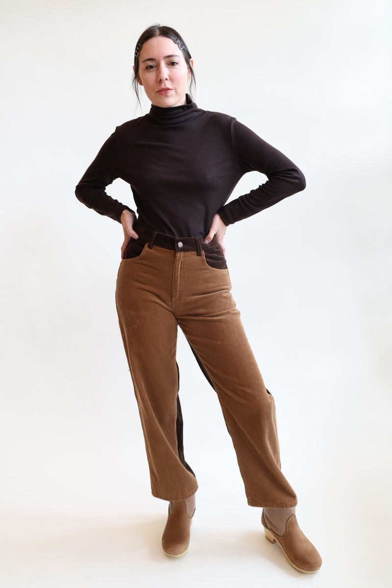 Washable Wool Turtle Neck Cacao