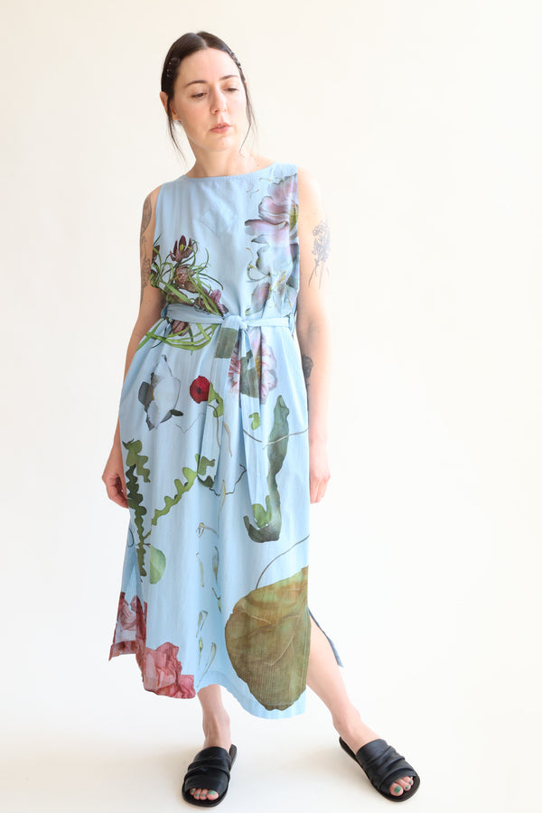 Summerdress Print N - Big Flowers Pale Blue