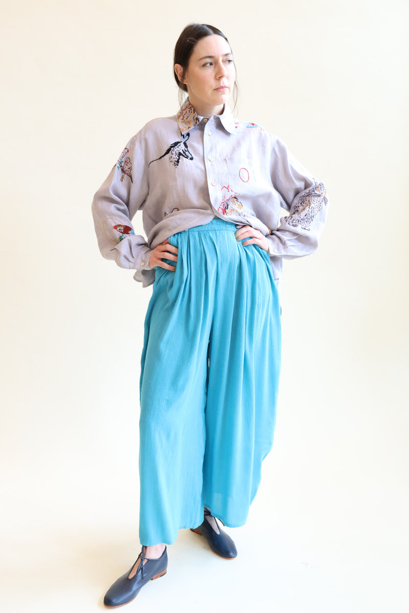 Wide Pant Garment Dye Swimming Pool