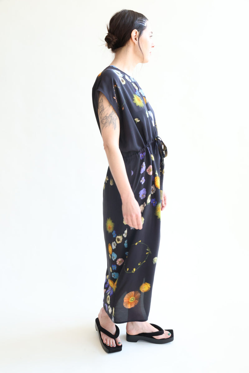 Simple Dress Print I - Flowers on Black