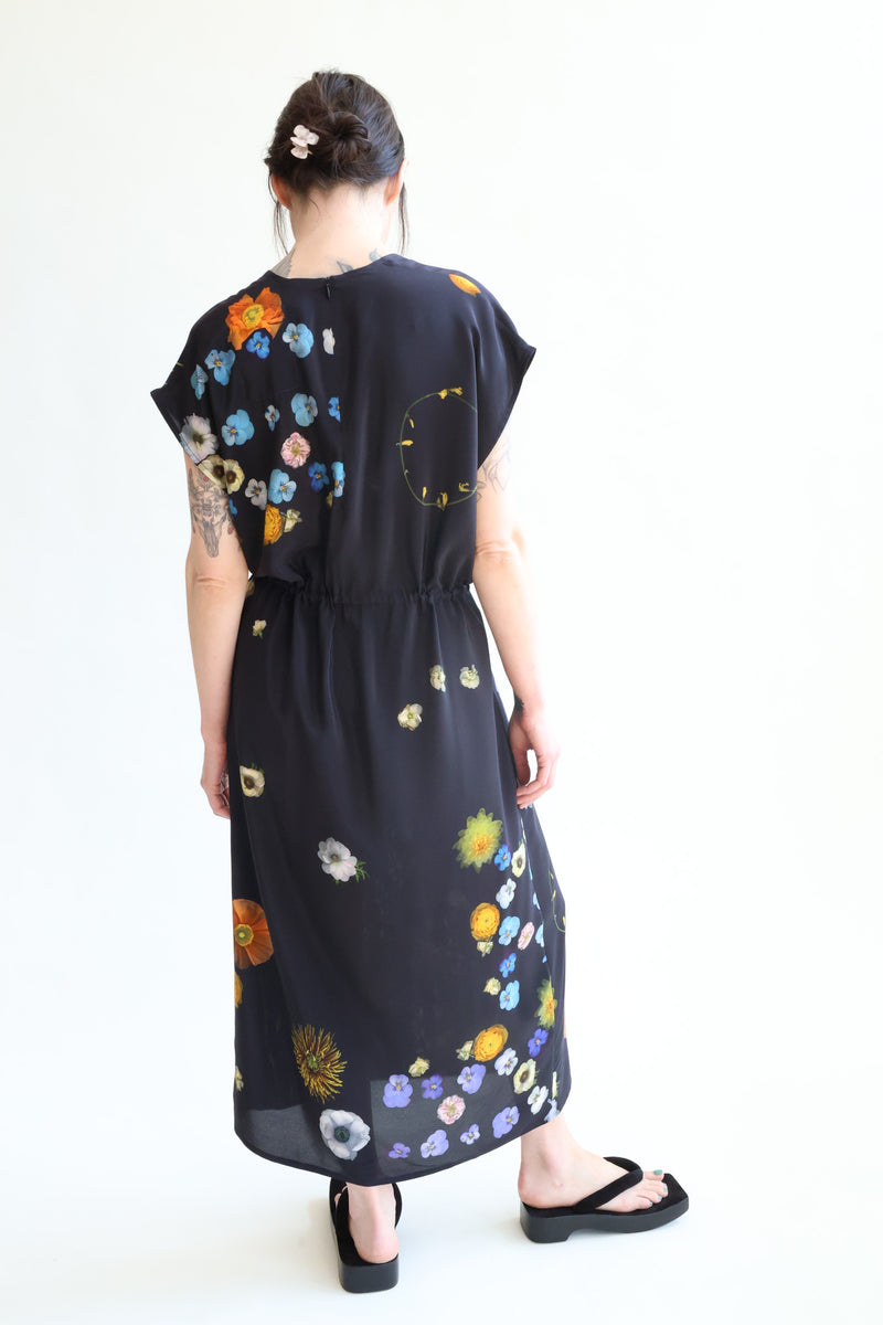 Simple Dress Print I - Flowers on Black