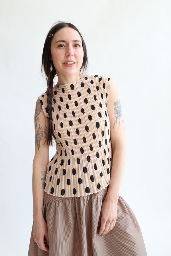 Rae Tank Cream Dot – Rhoan
