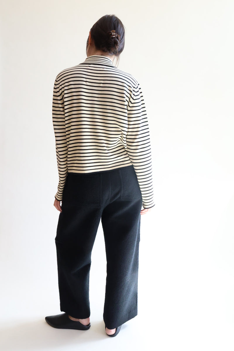 Cotton Striped Turtleneck Sweater