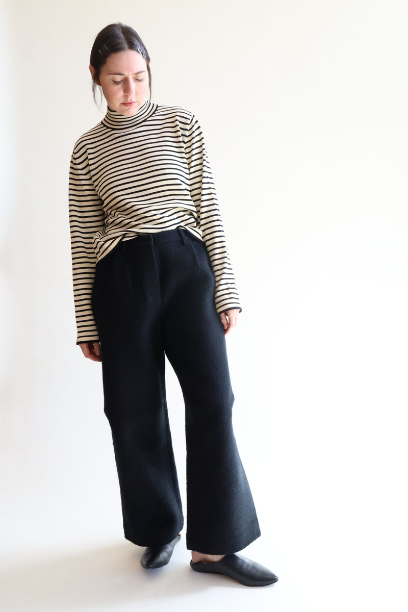 Cotton Striped Turtleneck Sweater