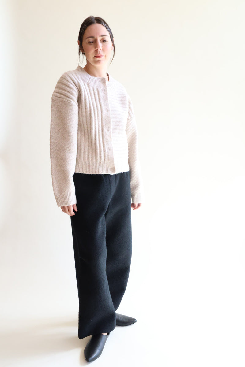 Oversized Square Cardigan Off-White