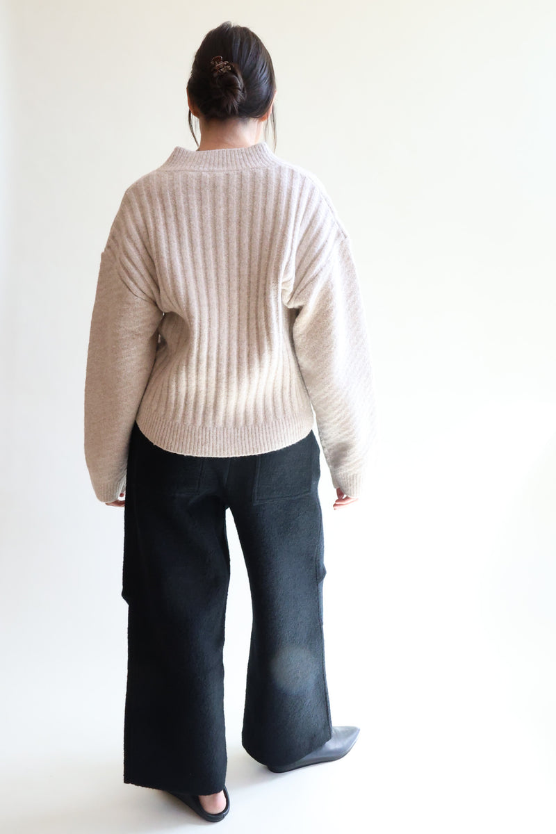 Oversized Square Cardigan Off-White