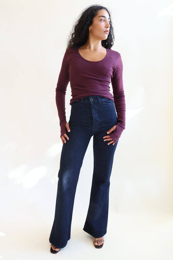 Les Deux Pants Dark Blue with Dark Blue Stitch