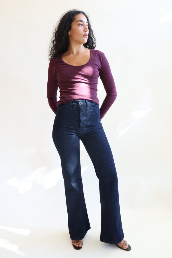 Les Deux Pants Dark Blue with Dark Blue Stitch