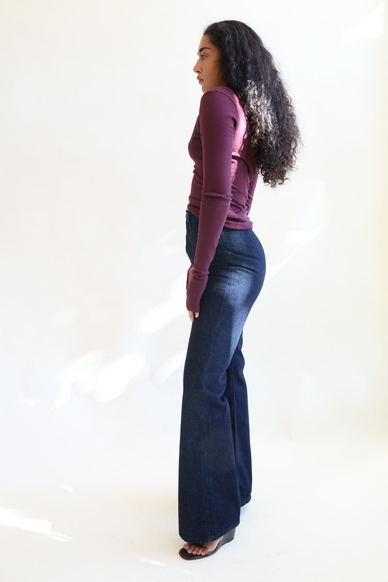 Les Deux Pants Dark Blue with Dark Blue Stitch