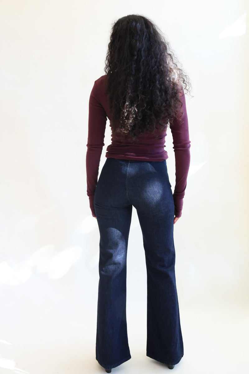 Les Deux Pants Dark Blue with Dark Blue Stitch